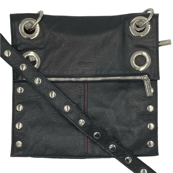 Hammitt Montana Large Reversible Black Leather Crossbody Bag RARE - Picture 10 of 10